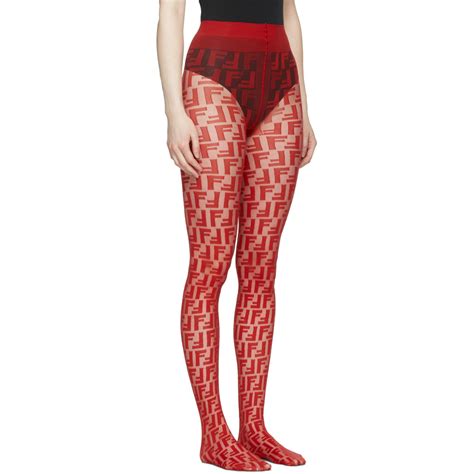 fendi tights red|Fendi tights size ii.